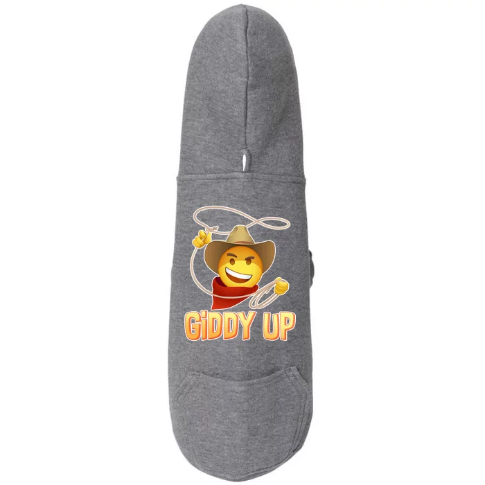 Giddy Up Cowboy Emoji Doggie 3-End Fleece Hoodie