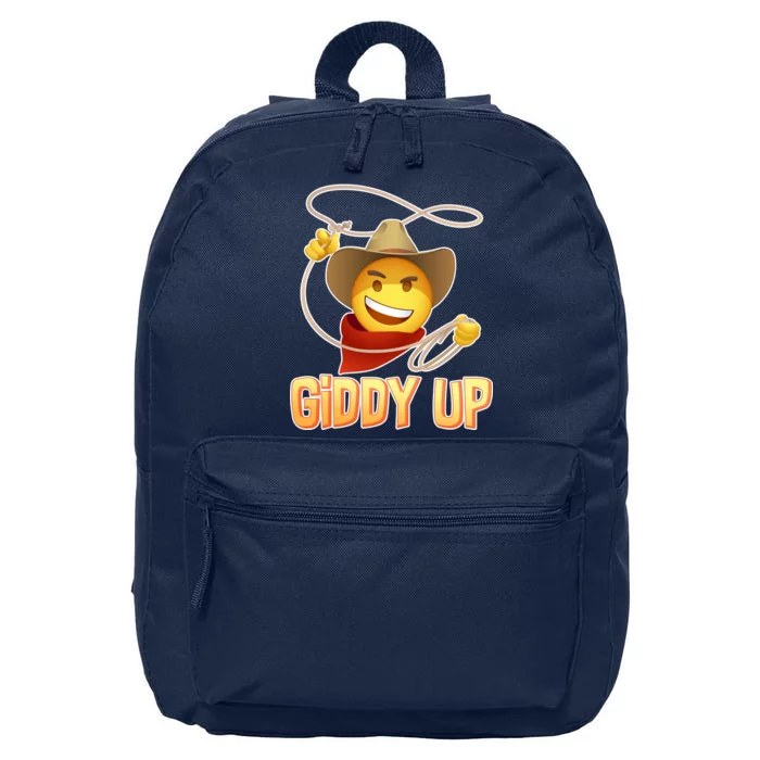 Giddy Up Cowboy Emoji 16 in Basic Backpack