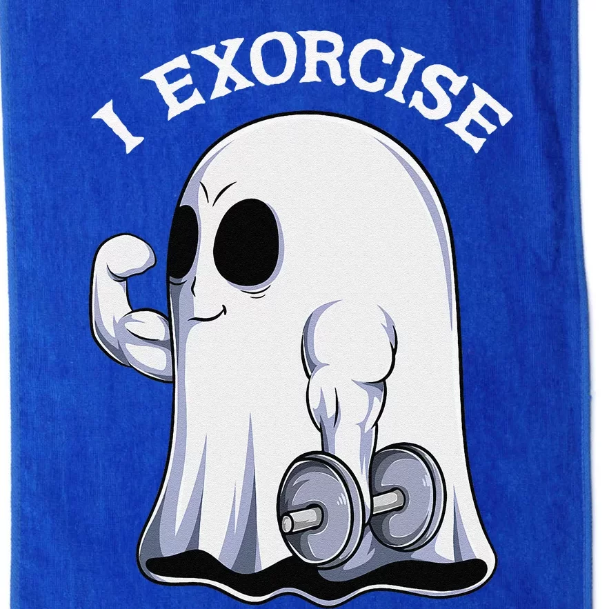 Ghost I Exorcise Funny Gym Exercise Workout Spooky Halloween Platinum Collection Golf Towel