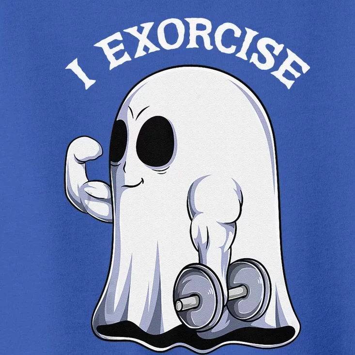 Ghost I Exorcise Funny Gym Exercise Workout Spooky Halloween Toddler T-Shirt