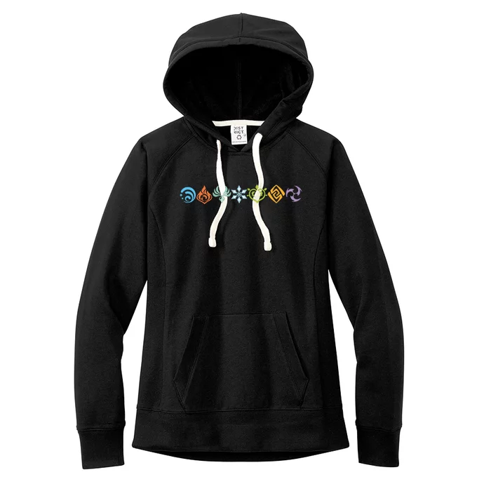 Genshin Impact Elements Gamer Women's Fleece Hoodie