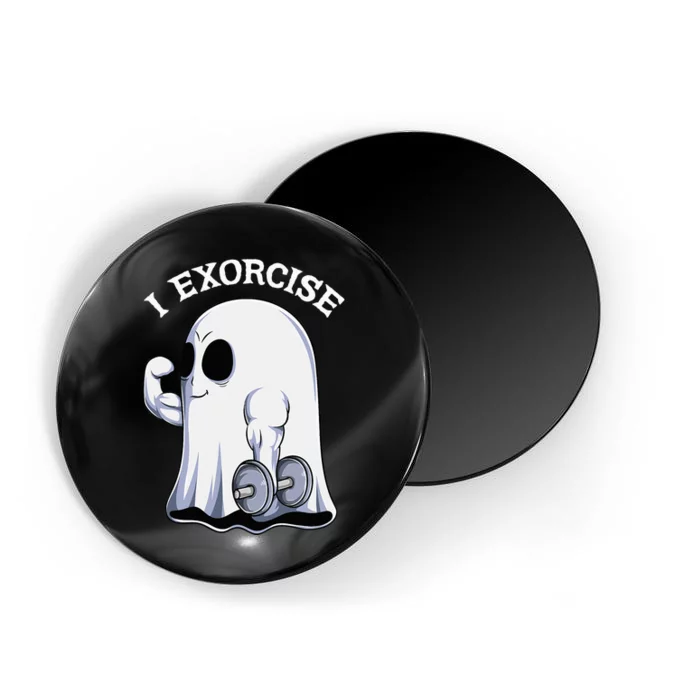 Ghost I Exorcise Funny Gym Exercise Workout Spooky Halloween Magnet