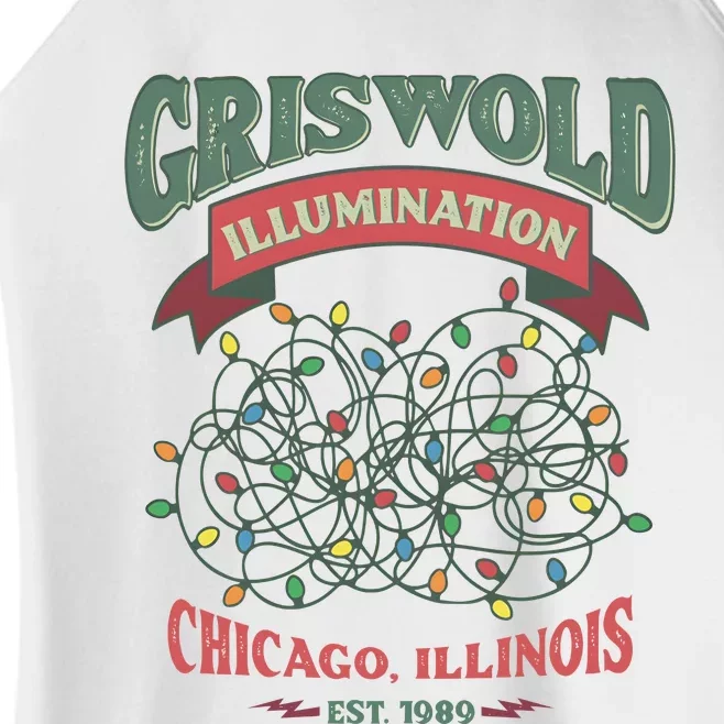 Griswold Illumination Est 1989 A Christmas Story Women’s Perfect Tri Rocker Tank