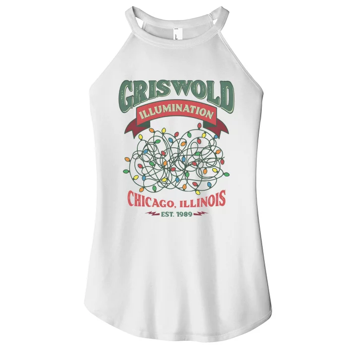 Griswold Illumination Est 1989 A Christmas Story Women’s Perfect Tri Rocker Tank