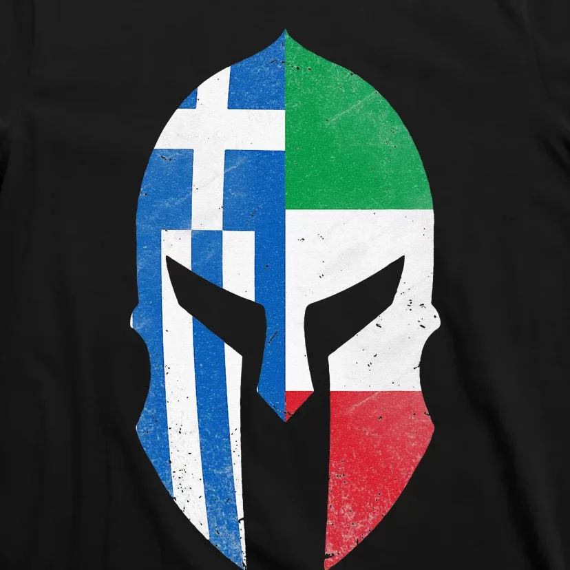 Greece Italy Flag Italian Greek Roots Helmet T-Shirt