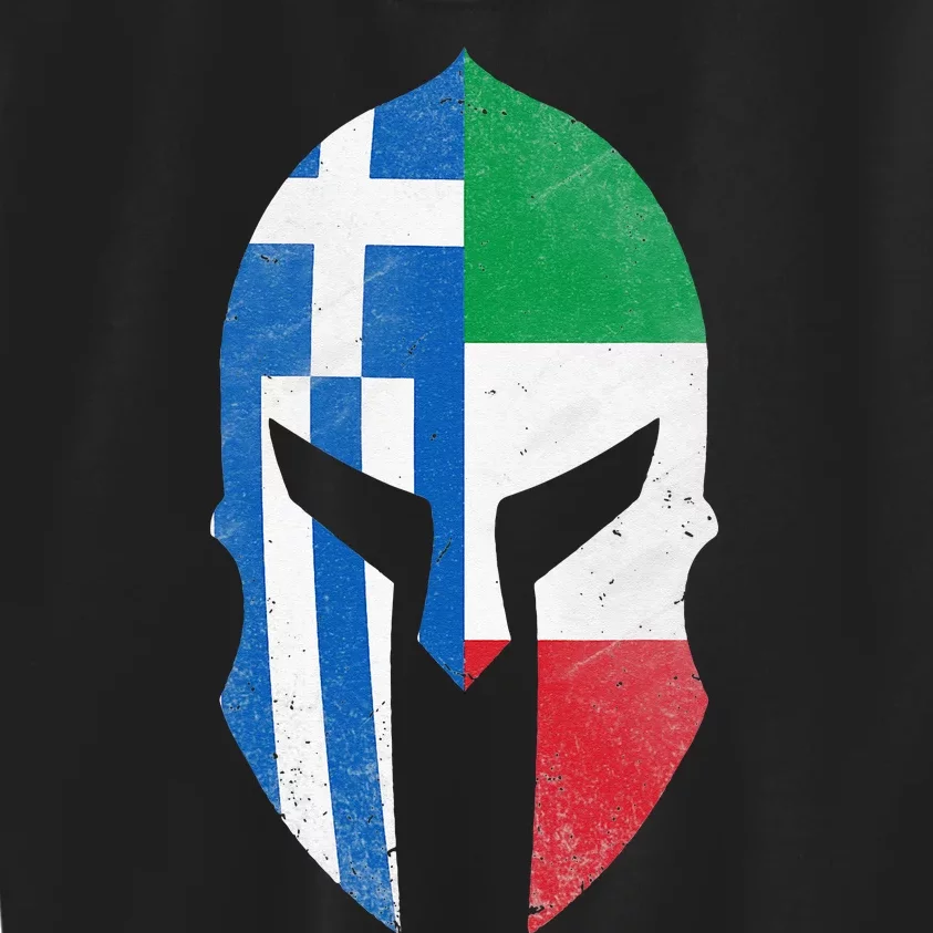 Greece Italy Flag Italian Greek Roots Helmet Kids Sweatshirt