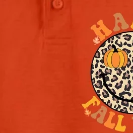 Groovy Its Fall Yall Leopard Autumn Halloween Thanksgiving Dry Zone Grid Performance Polo