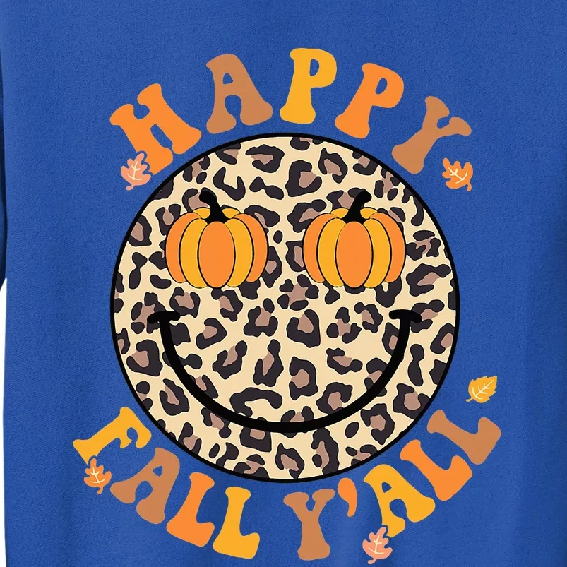 Groovy Its Fall Yall Leopard Autumn Halloween Thanksgiving Sweatshirt