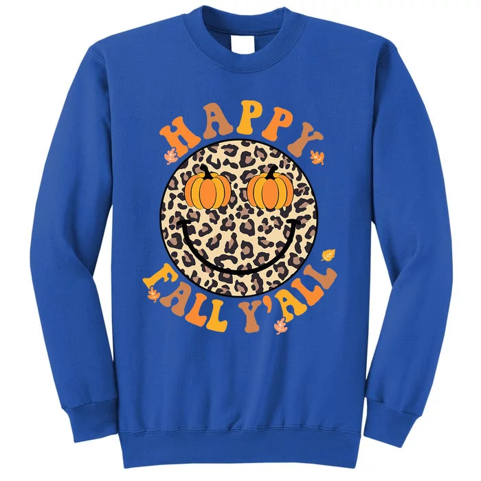 Groovy Its Fall Yall Leopard Autumn Halloween Thanksgiving Sweatshirt