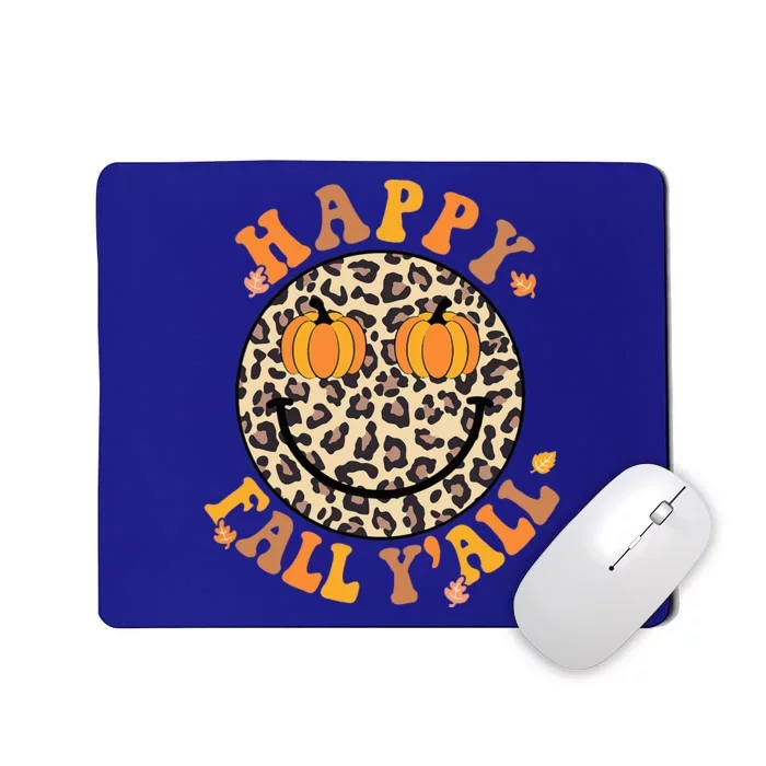 Groovy Its Fall Yall Leopard Autumn Halloween Thanksgiving Mousepad