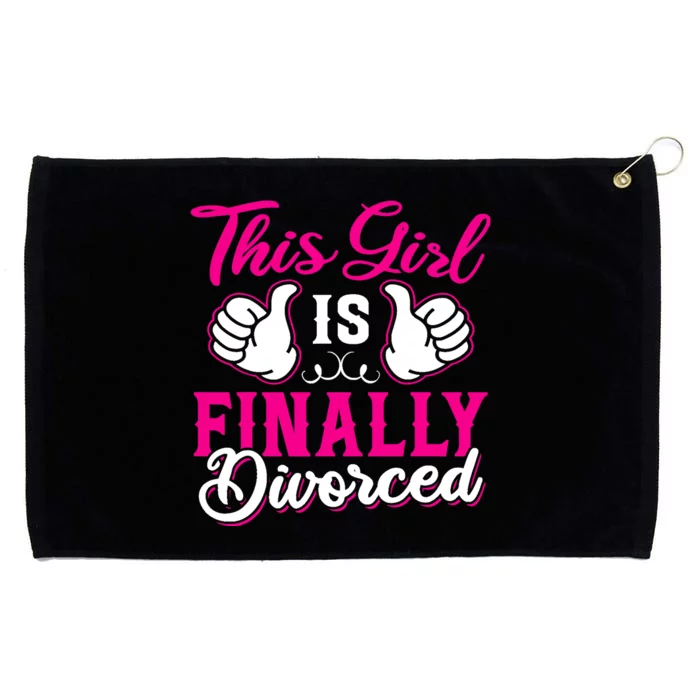 Girl Is Finally Divorced Funny Divorce Party Divorcee Wo Grommeted Golf Towel