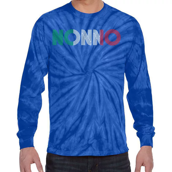 Grandpa Italian Family Culture Italy Country Nonno Gift Tie-Dye Long Sleeve Shirt