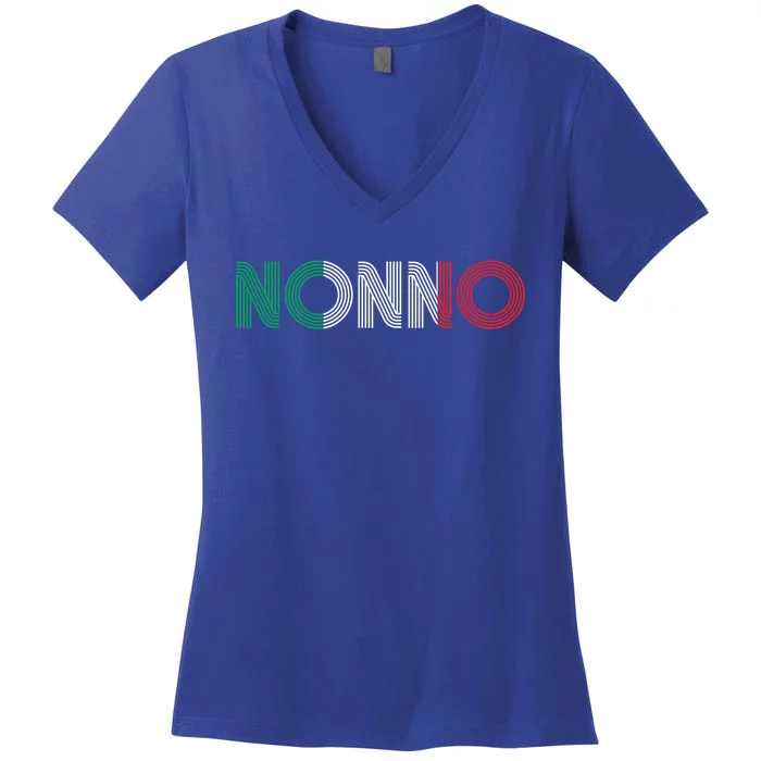 Grandpa Italian Family Culture Italy Country Nonno Gift Women's V-Neck T-Shirt