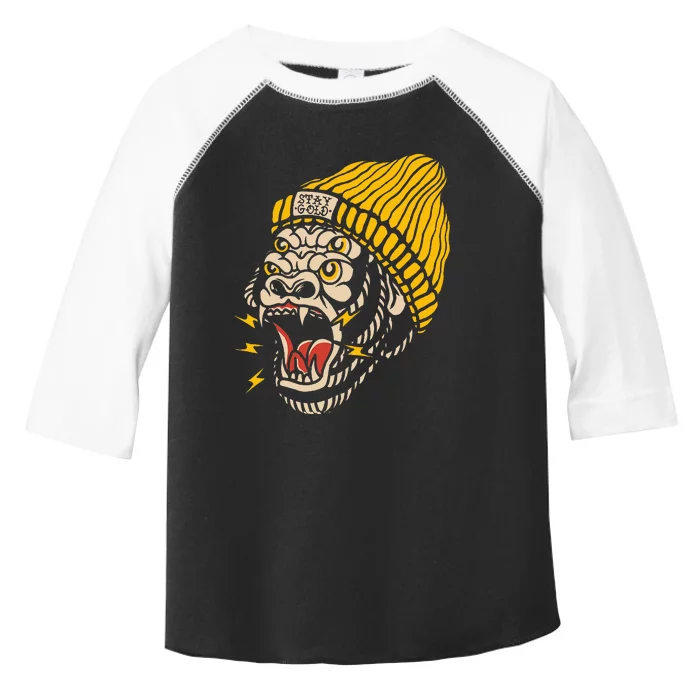 Gorilla Inked Flash Old School Ink Addict Traditional Tattoo Toddler Fine Jersey T-Shirt