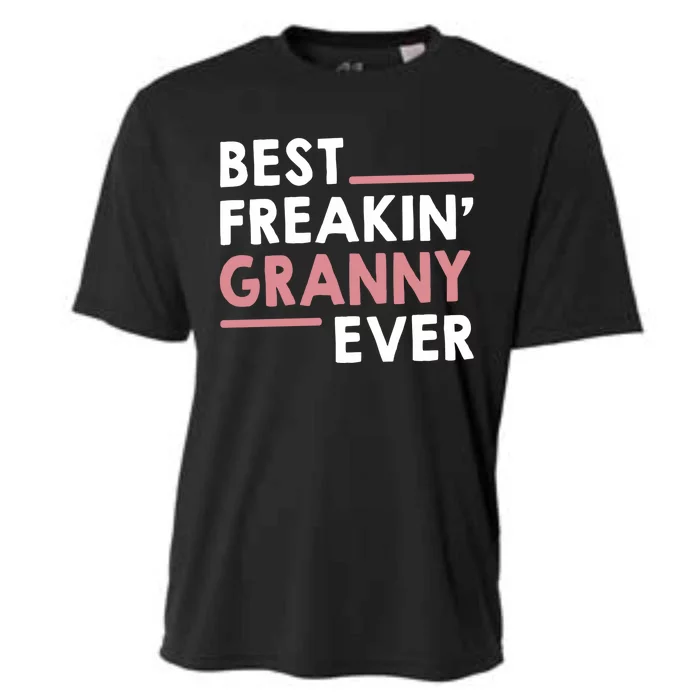 Granny Idea For Grandma Mothers Day Best Freakin' Granny Gift Cooling Performance Crew T-Shirt