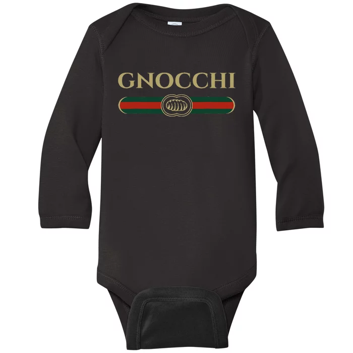 Gnocchi In Fun Logo Style Baby Long Sleeve Bodysuit