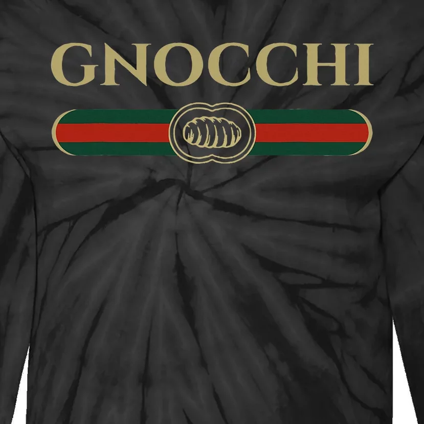 Gnocchi In Fun Logo Style Tie-Dye Long Sleeve Shirt