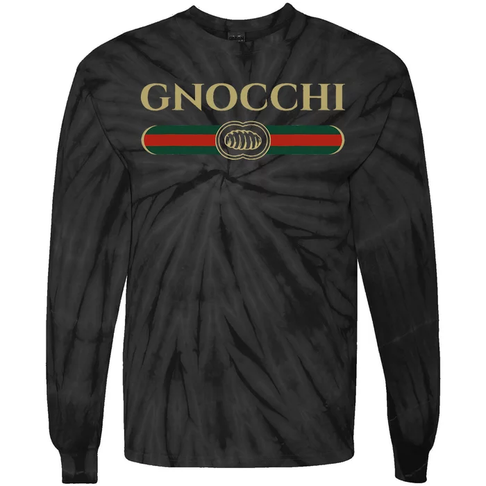 Gnocchi In Fun Logo Style Tie-Dye Long Sleeve Shirt