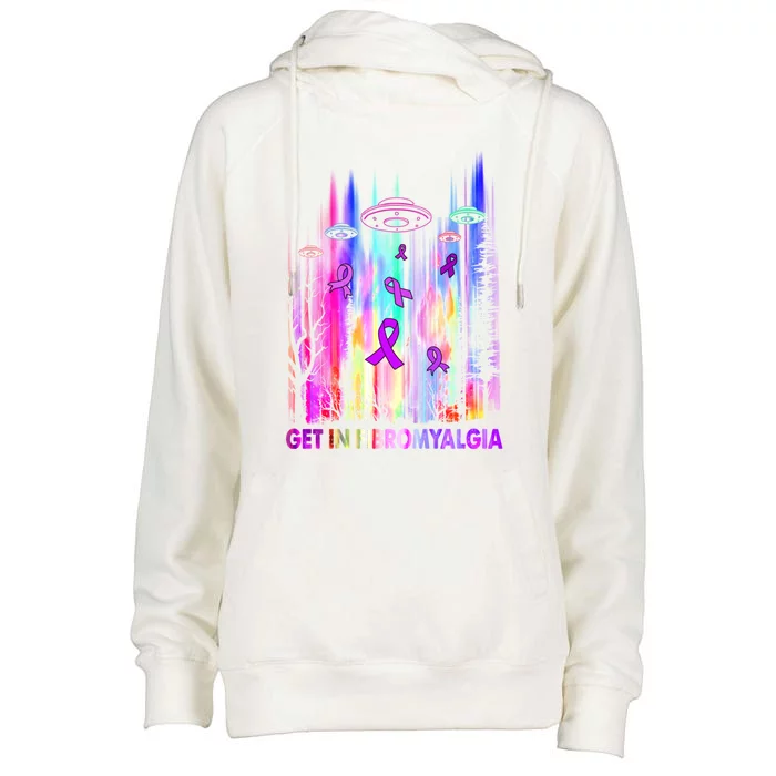 Get In Fibromyalgia Awareness Gift Gift Womens Funnel Neck Pullover Hood