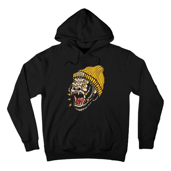 Gorilla Inked Flash Old School Ink Addict Traditional Tattoo Hoodie