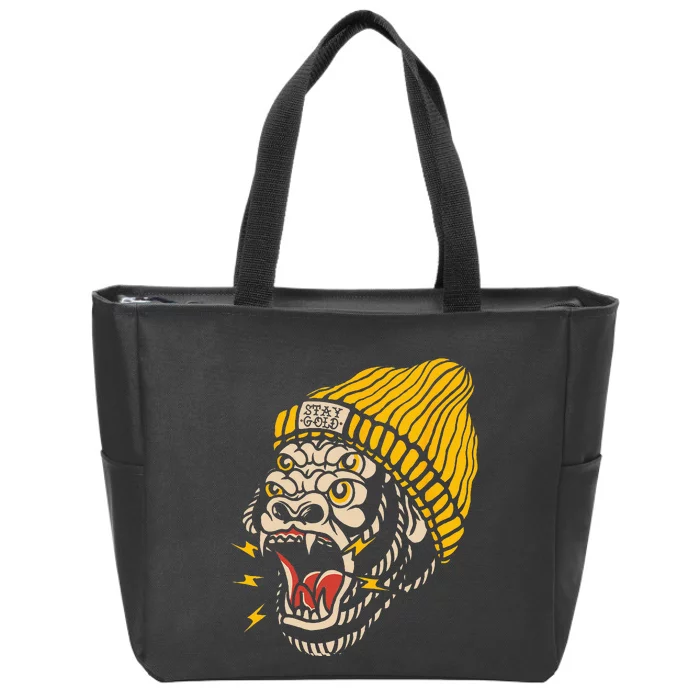 Gorilla Inked Flash Old School Ink Addict Traditional Tattoo Zip Tote Bag