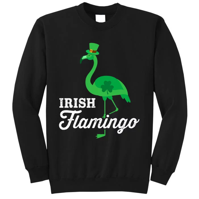 Green irish flamingo for funny St Patricks day Tall Sweatshirt