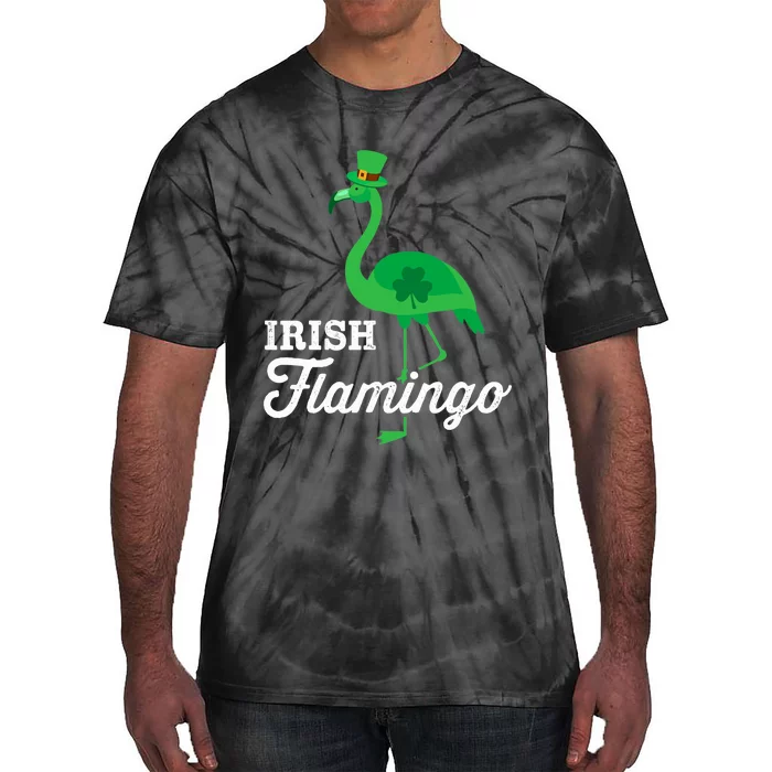 Green irish flamingo for funny St Patricks day Tie-Dye T-Shirt