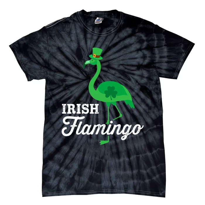 Green irish flamingo for funny St Patricks day Tie-Dye T-Shirt