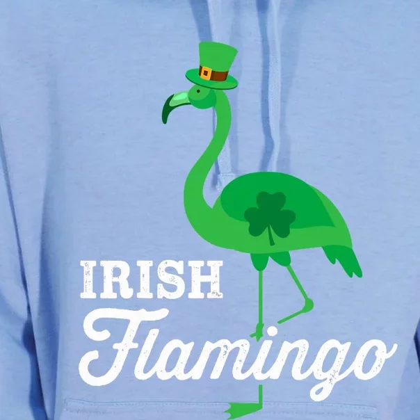 Green irish flamingo for funny St Patricks day Unisex Surf Hoodie