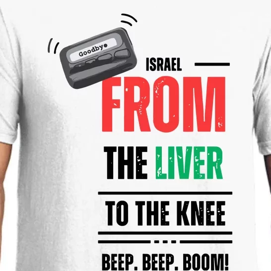 Goodbye Israel From The Liver To The Knee Beep Beep Boom Pajama Set