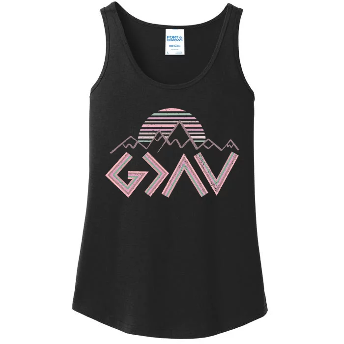 God Is Faithful More Than Highs And Lows Ladies Essential Tank