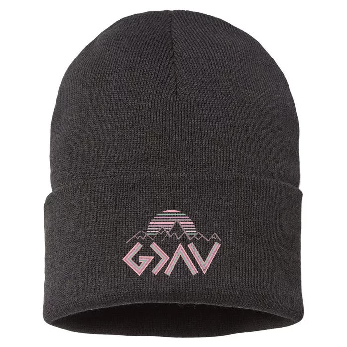 God Is Faithful More Than Highs And Lows Sustainable Knit Beanie