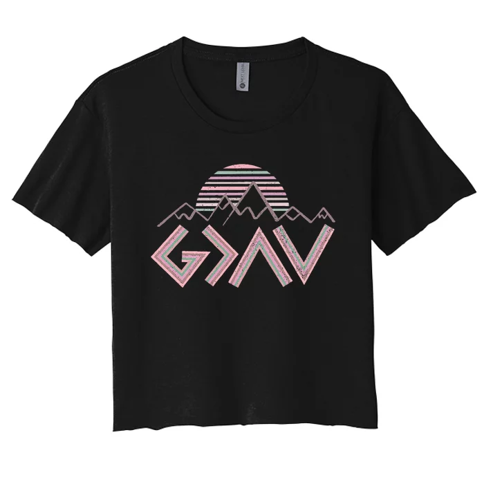 God Is Faithful More Than Highs And Lows Women's Crop Top Tee