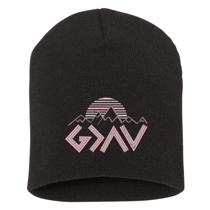 God Is Faithful More Than Highs And Lows Short Acrylic Beanie