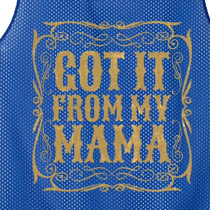 Got It From My Mama Casual Graphic Funny Gift Mesh Reversible Basketball Jersey Tank