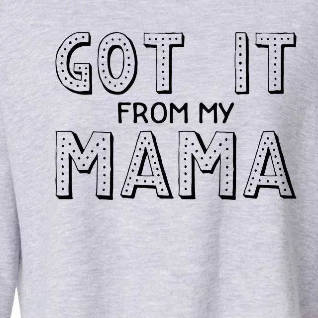 Got It From My Mama Design Gift Cropped Pullover Crew