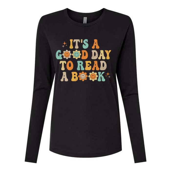 Groovy It's Good Day To Read Book Library Reading Lover Gift Womens Cotton Relaxed Long Sleeve T-Shirt