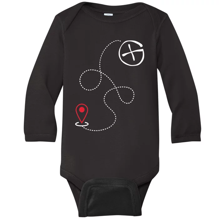 Geocache I Geography Outdoors I Geocaching Baby Long Sleeve Bodysuit