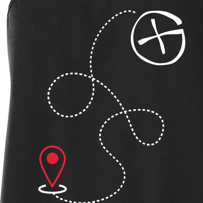 Geocache I Geography Outdoors I Geocaching Women's Racerback Tank