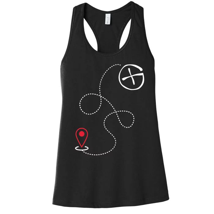 Geocache I Geography Outdoors I Geocaching Women's Racerback Tank