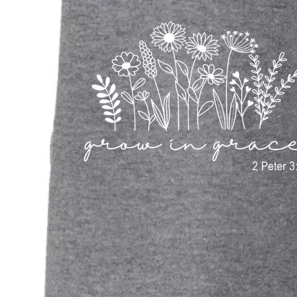 Grow In Grace 2 Peter 3:18 Floral Doggie 3-End Fleece Hoodie