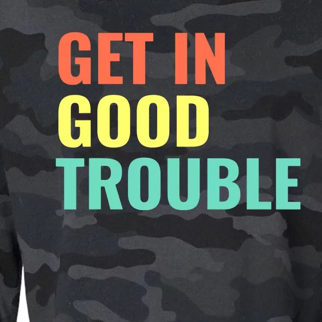 Get In Good Necessary Trouble John Lewis Social Justice Gift Cropped Pullover Crew