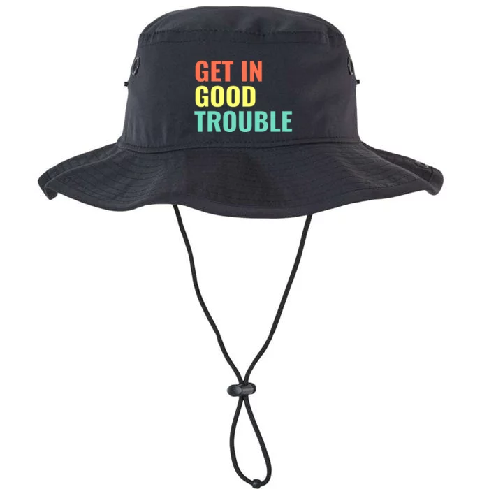 Get In Good Necessary Trouble John Lewis Social Justice Gift Legacy Cool Fit Booney Bucket Hat