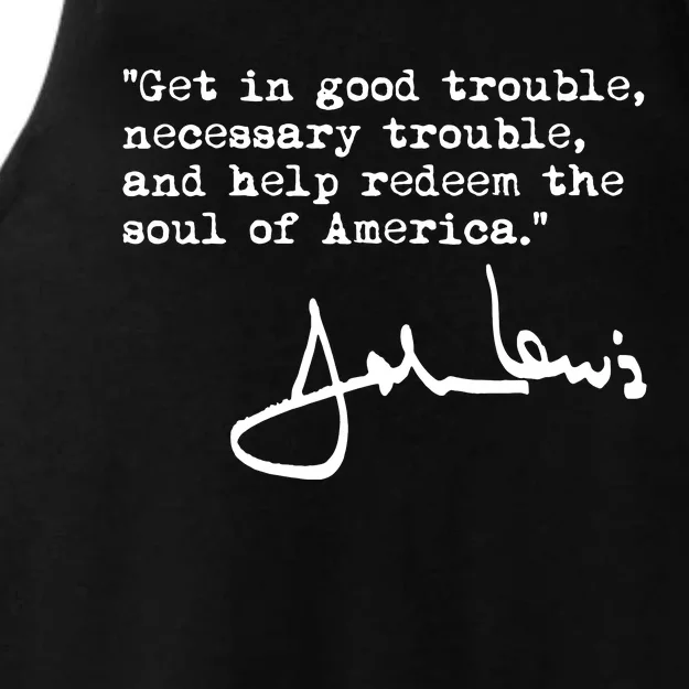 Get In Good Necessary Trouble John Lewis Social Justice Gift Ladies Tri-Blend Wicking Tank