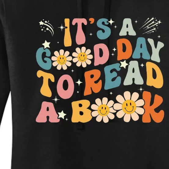 groovy It's Good Day To Read Book Women's Pullover Hoodie