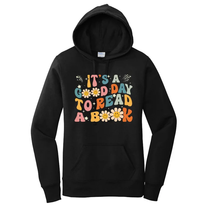 groovy It's Good Day To Read Book Women's Pullover Hoodie