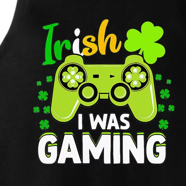 Gamer Irish Games Funny Saint Patrick Day Gamer Ladies Tri-Blend Wicking Tank