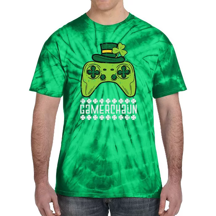 Gamerchaun Irish Gamer Paddys St Patrick Day Tie-Dye T-Shirt