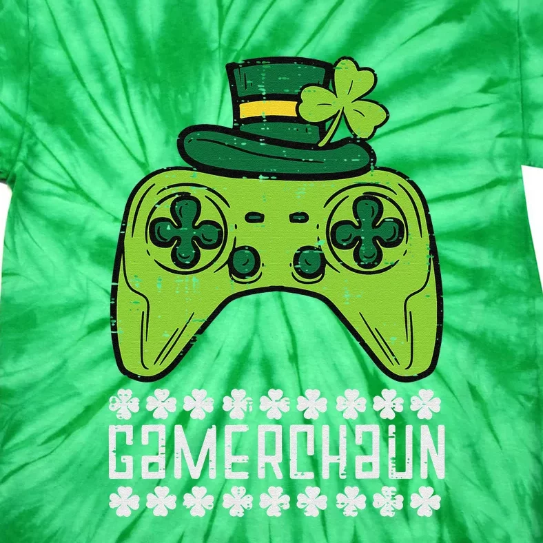 Gamerchaun Irish Gamer Paddys St Patrick Day Tie-Dye T-Shirt