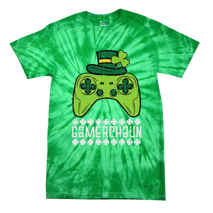 Gamerchaun Irish Gamer Paddys St Patrick Day Tie-Dye T-Shirt